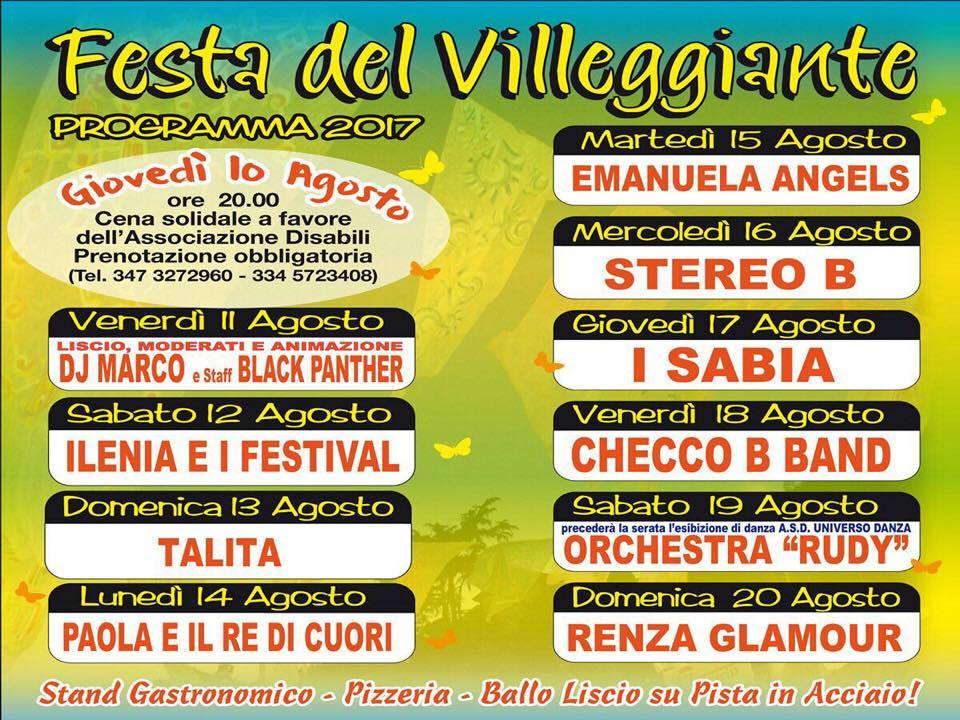 FESTA DEL VILLEGGIANTE 2017 TEOLO (PD)